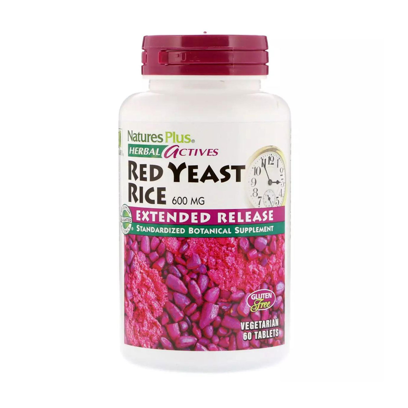 Червоний дріжджовий рис NaturesPlus Herbal Actives Red Yeast Rice 600 мг, 60 таблеток