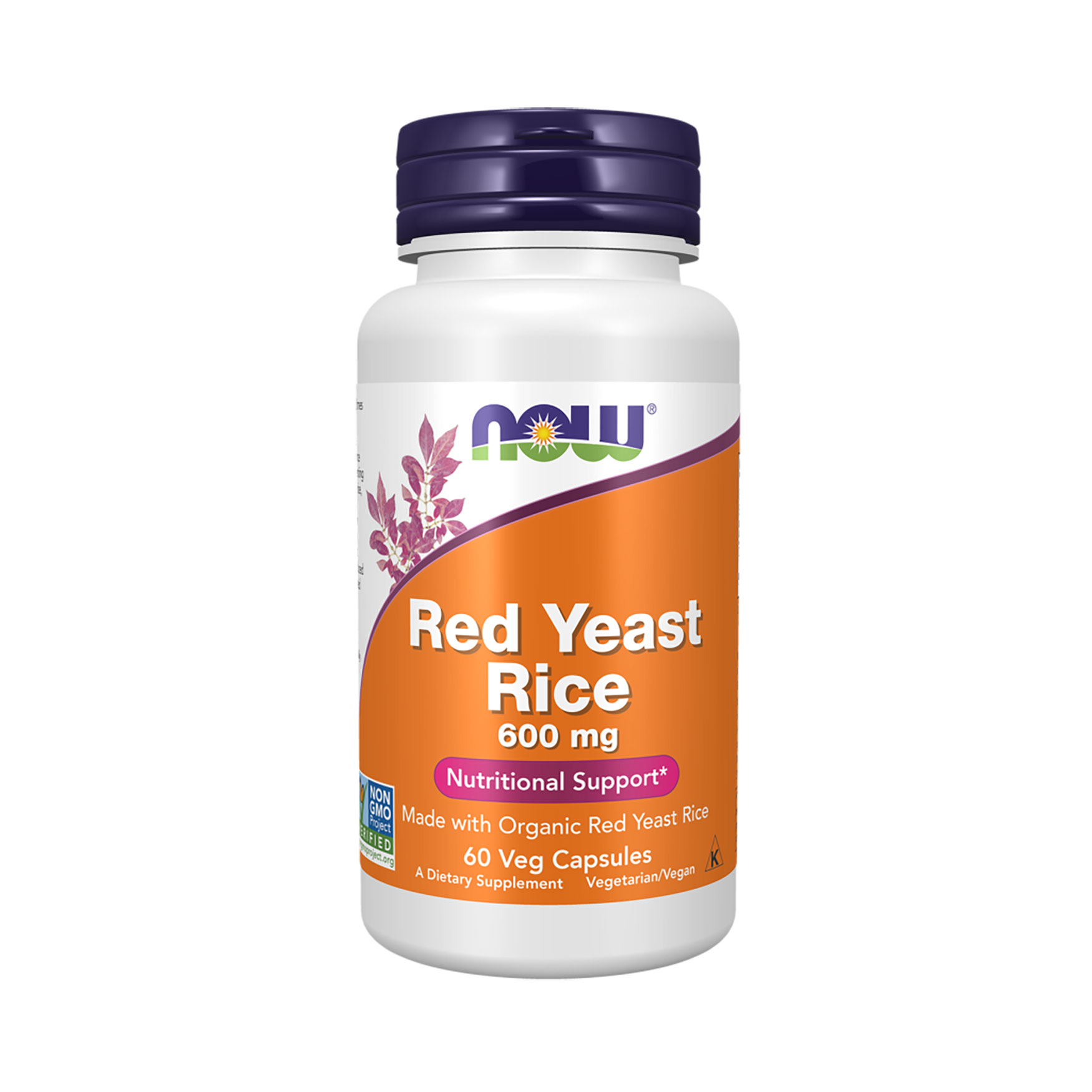Червоний дріжджовий рис NOW foods Red Yeast Rice 600 мг, 60 капсул